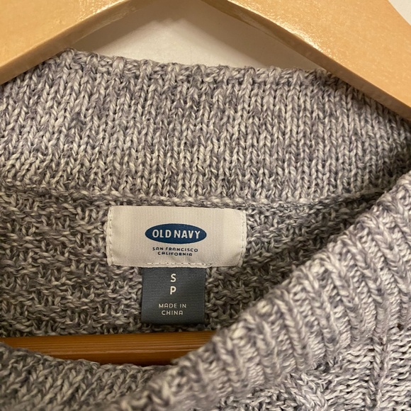 Old Navy Cable-Knit Mock Neck Heather Grey Sweater - Picture 4 of 8